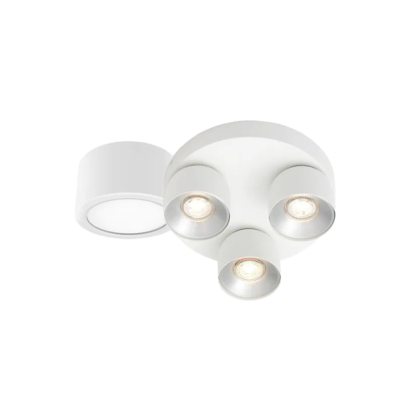 White ceiling spotlights