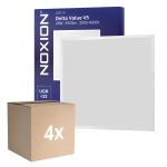 Multipack 4x Noxion LED Panel Delta Value V5 Backlit 28W 3920lm - 830-840 CCT | 60x60cm - UGR <22 - Philips Driver