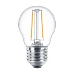 Philips Corepro LED Lustre E27 Ball Filament Clear 2W 250lm - 827 Extra Warm White | Replaces 25W