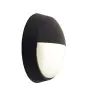 Ansell LED Bulkhead Helder Circular Eyelid Black 12.5W 1058lm - 830-840-865 CCT | 215mm - IP54 - Motion and Light Sensor