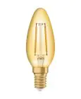Ledvance  Vintage 1906 LED E14 Candle Gold 2.5W 220lm - 824 Extra Warm White | Replaces 25W